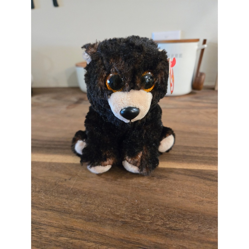 Ty Beanie Babies Kodi Black Bear Plush Stuffed Animal Glitter Eyes